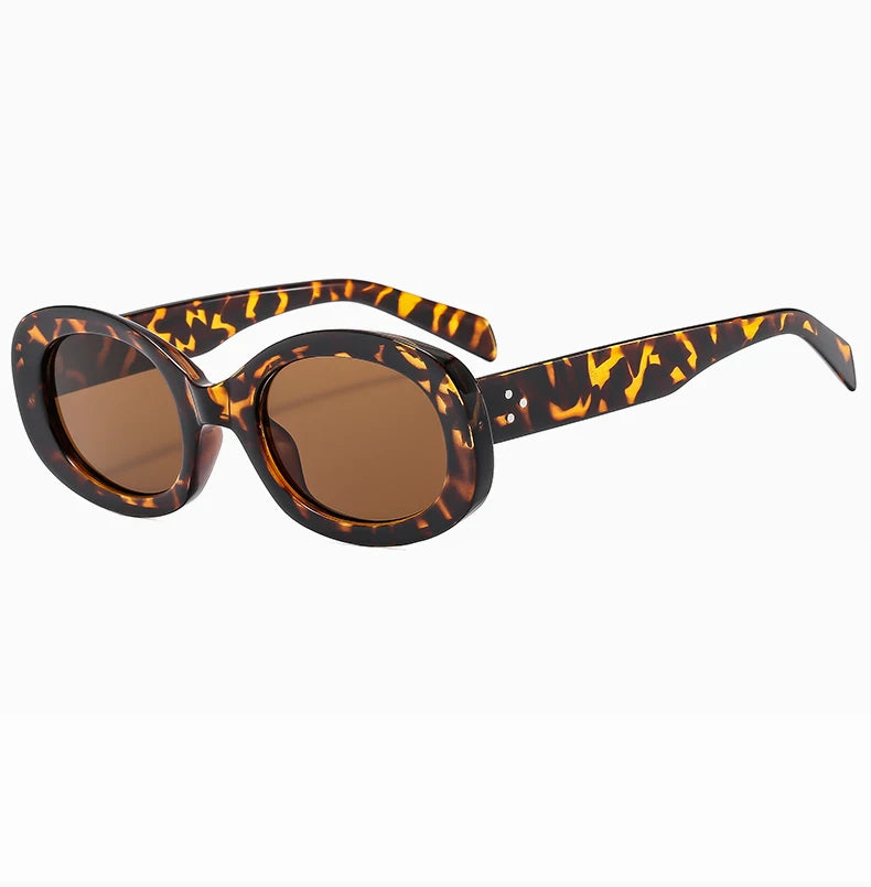 Versatile Fashion Sunglasses New Oval Frame Sun Glasses Retro Small Frame Eyeglasses Y2K Street Photo Glasses Female