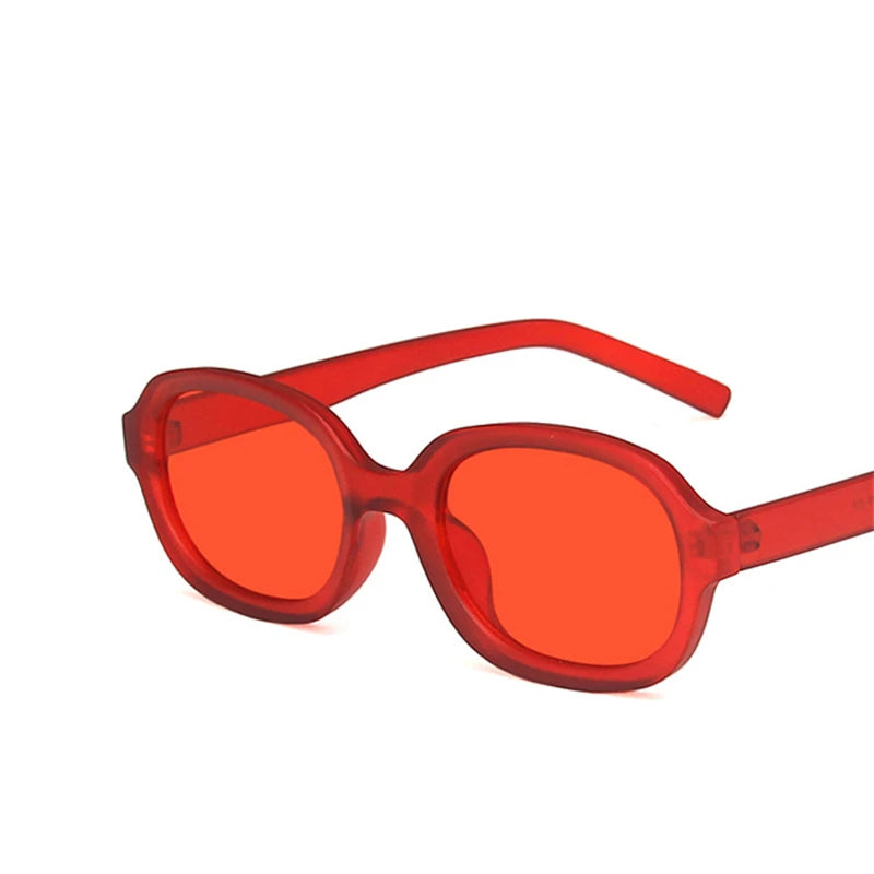 Oval Concave Vintage Sunglasses Women Fashion Design Retro Brand Sun Glasses Female Hip Hop Vintage Round Designer Oculos De Sol