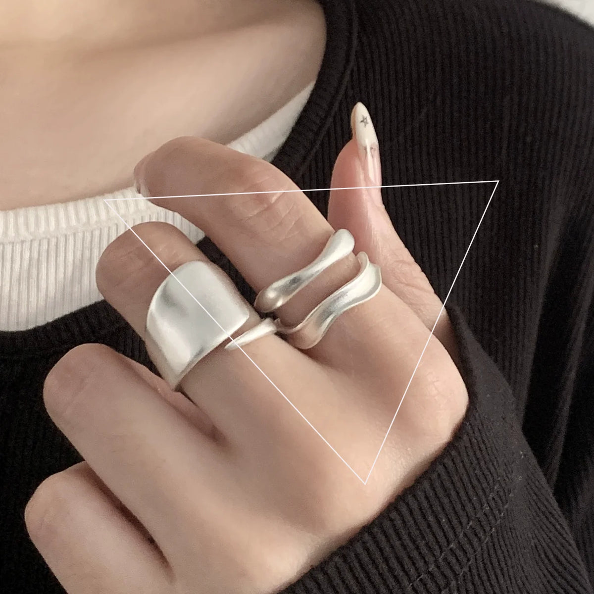 Sam Panda 925 Sterling Silver Rings For Women Men Fine Jewelry Finger Adjustable Open Wing Shape Ring For Party Birthday Gift