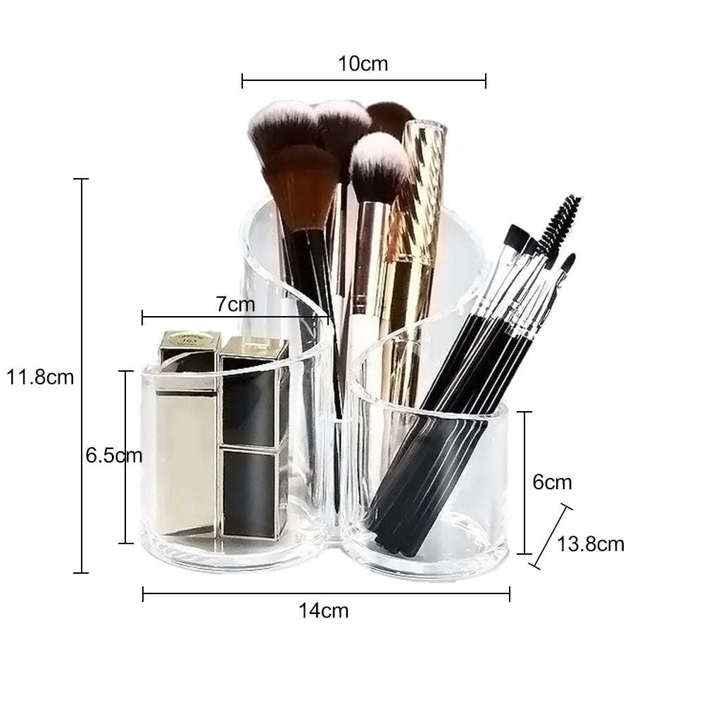 Transparent lipstick Cosmetic Makeup Acrylic Makeup Brush Tool Storage Box Case Make-up Brush Holder Table Organizer Makeup Tool