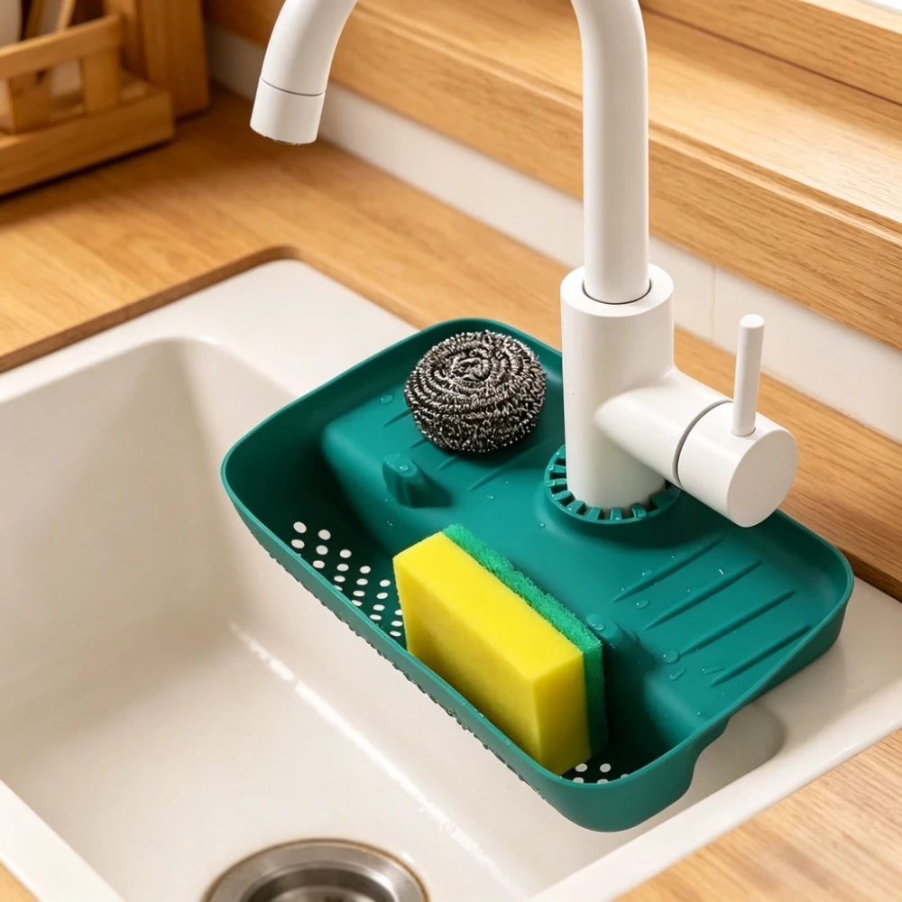 Kitchen Sink Holder Hanging Drain Basket - Soap Sponge Rack Faucet Holder - Kitchen Accessory New