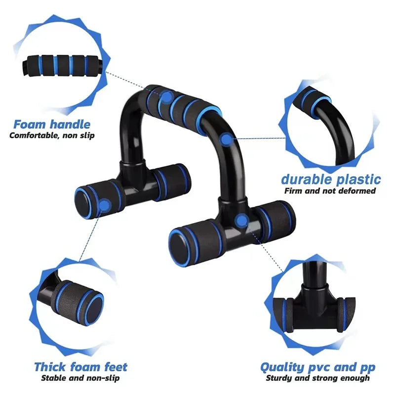 H-shaped Push-Up Stand Assist Trainer, Foldable Fitness Equipment for Chest Abdomen Arms and Back Training, Fitness Equipment