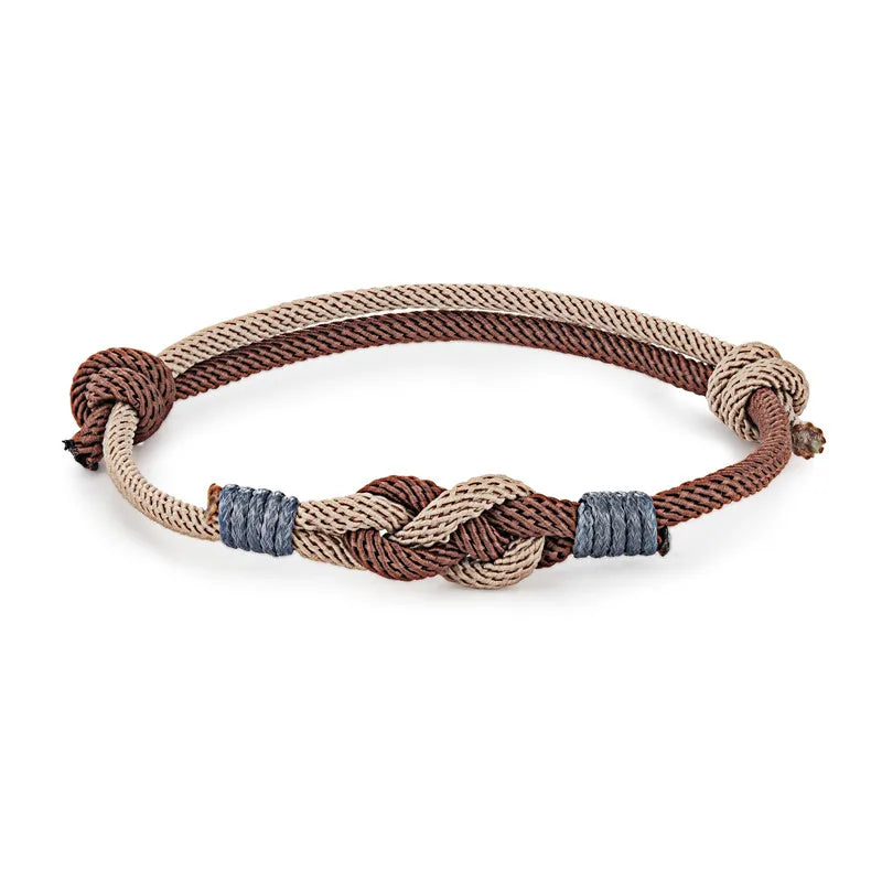 MKENDN Lucky Men Women Sauvignon Blanc knot Rope Bracelet For Lovers Distance Couple Bracelet Minimalist Yoga Meditation Gifts