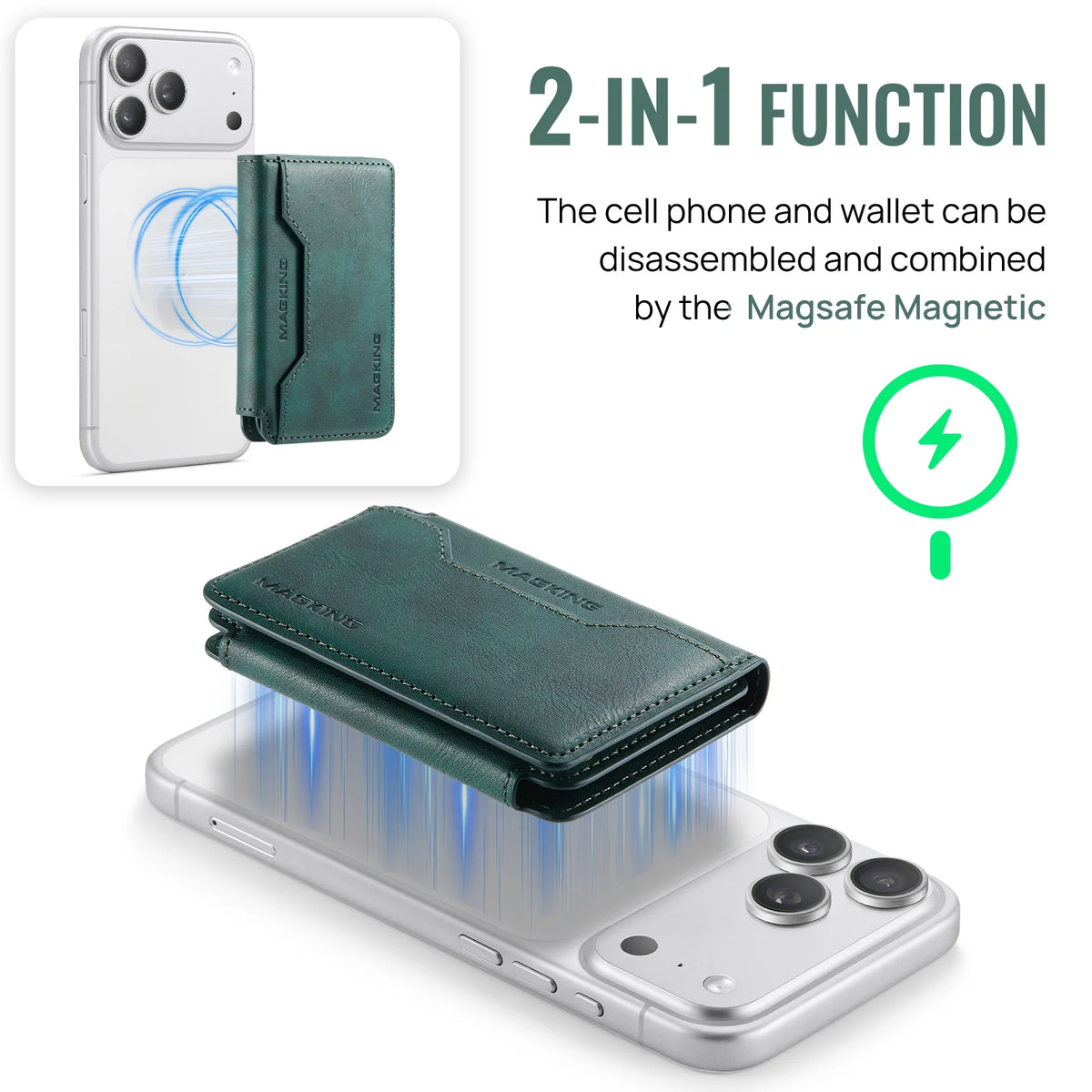 MagSafe Wallet RFID Blocking Magnetic Card Holder
