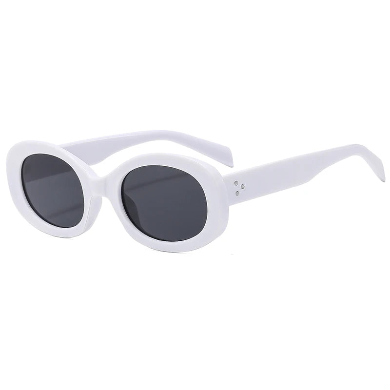 Versatile Fashion Sunglasses New Oval Frame Sun Glasses Retro Small Frame Eyeglasses Y2K Street Photo Glasses Female