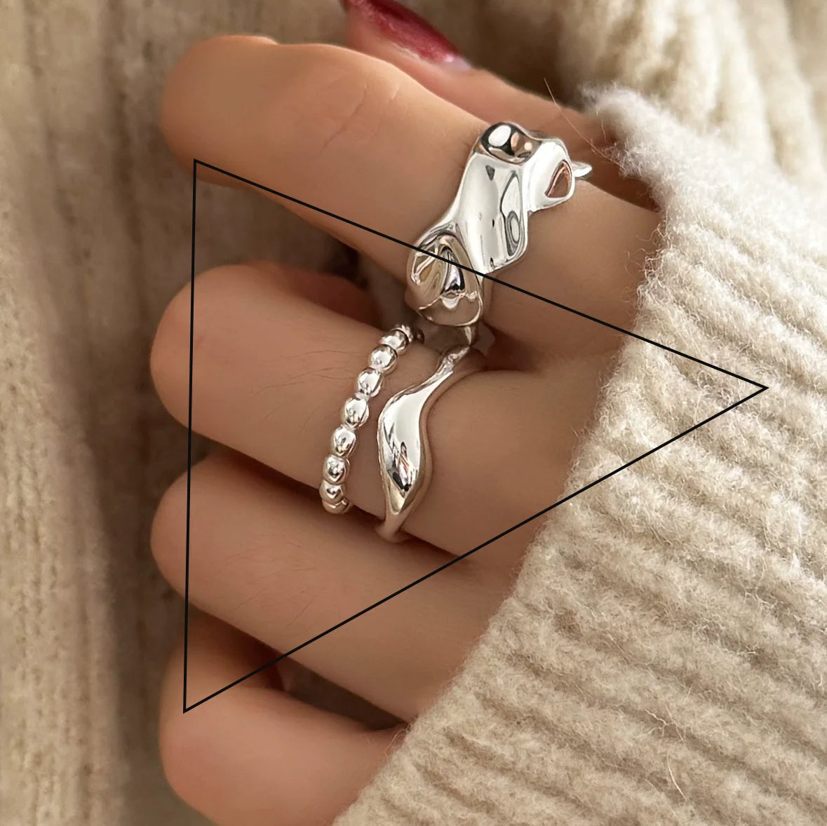 Sam Panda 925 Sterling Silver Rings For Women Men Fine Jewelry Finger Adjustable Open Wing Shape Ring For Party Birthday Gift
