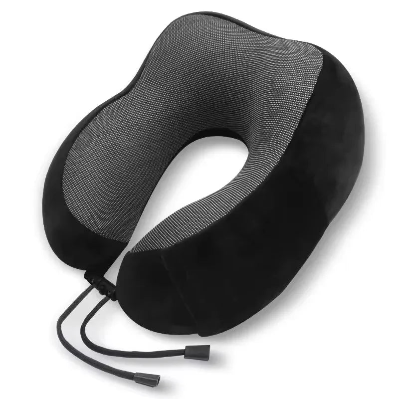 Massage U‑Shaped Memory Foam Travel Neck Pillow Ergonomic Cervical Support Cushion for Airplane Car Road Trip Rest