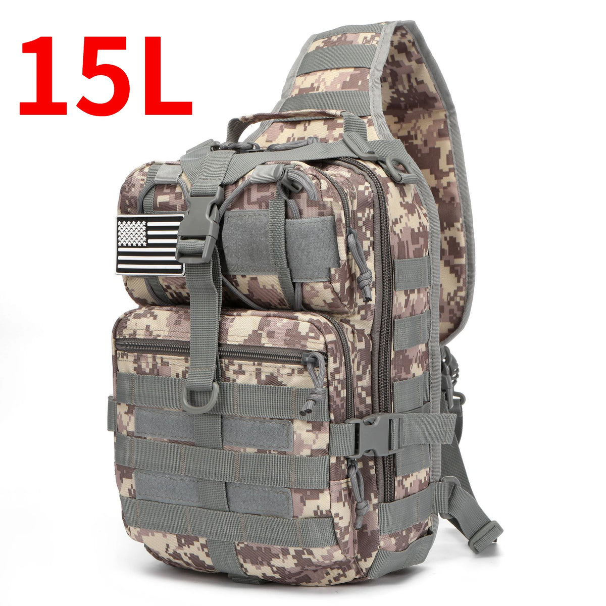 THURAM 8L/15L Outdoor Tactical Bag Backpack Sport Bag Pack Sling Shoulder Backpack Tactical Bag for Every Day Carry