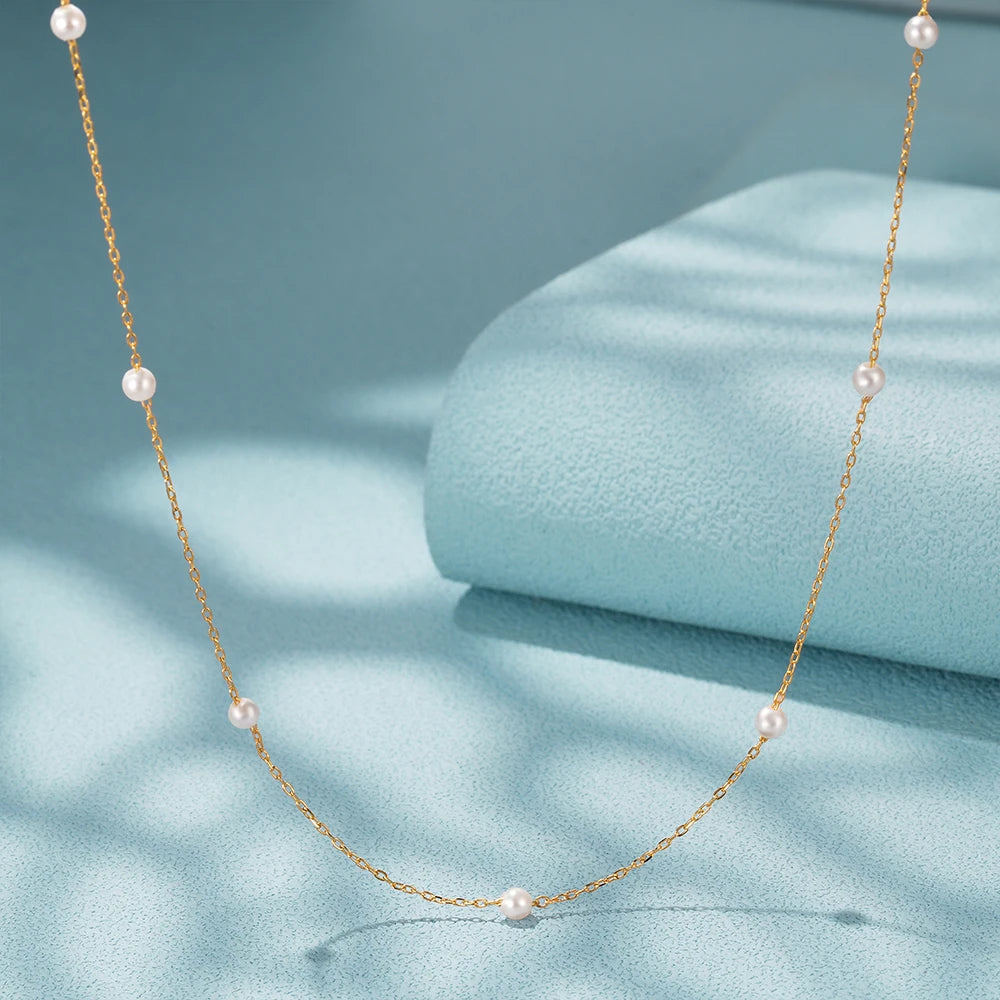 CANNER New 925 Sterling Silver Mini Zircon Pendant Necklaces Chain For Women Necklace Chains Fine Jewelry Gift Collares подвеска
