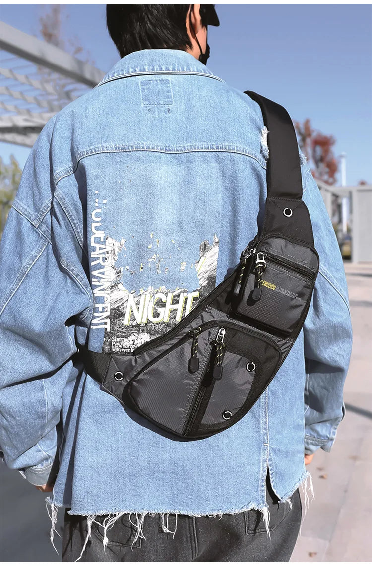 2026 New Oxford Cloth Men's Crossbody Bag Casual Single Shoulder Bag Fashion Street Style Backpack Leisure Chest Bag for Men