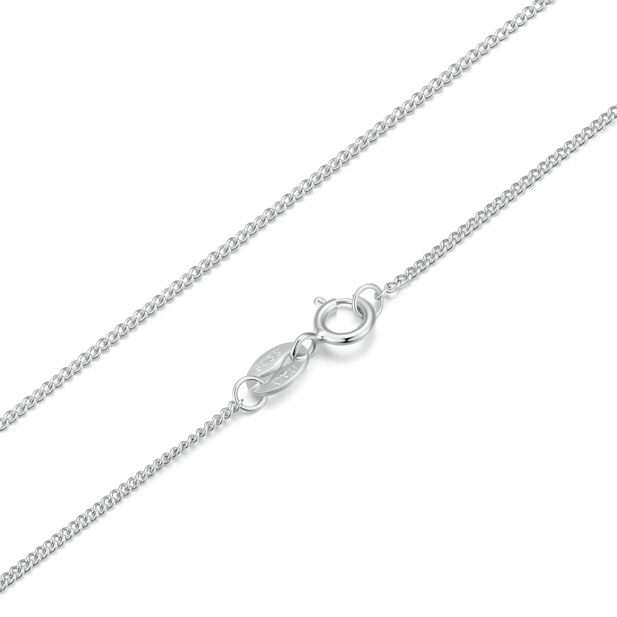 WOSTU Classic Basic Chains Solid 925 Sterling Silver O-Shaped Necklace Twisted Snake Bar Singapore Box Chain Square Links 45CM