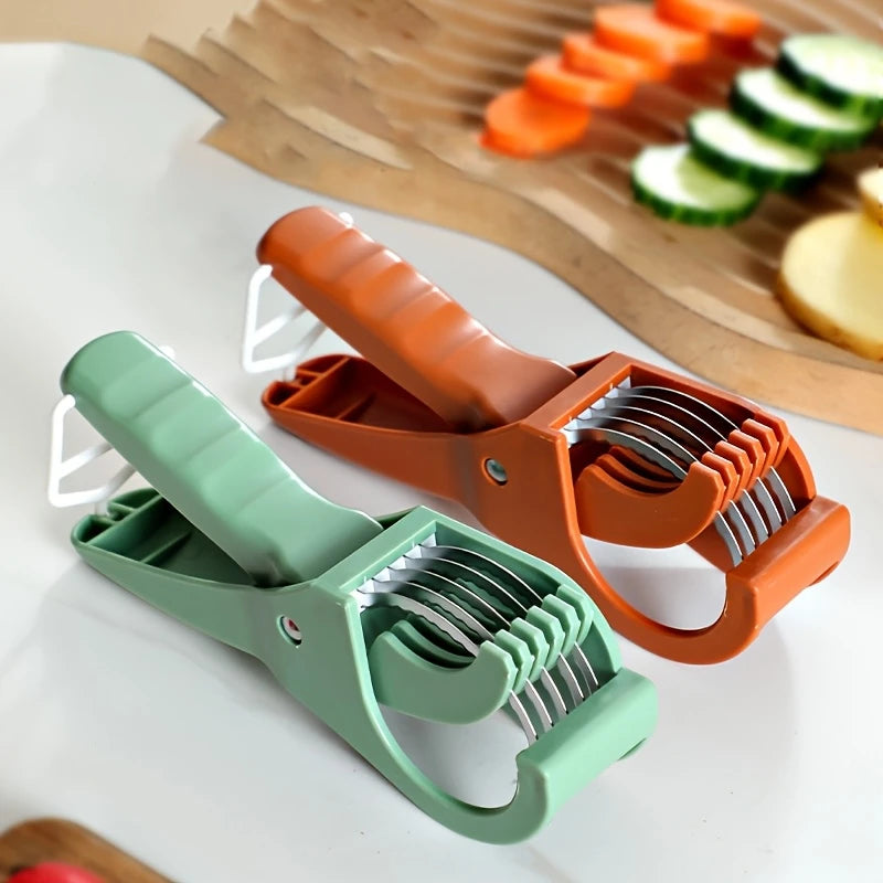 HUIDASHUN New Kitchen Stainless Steel Fruit and Vegetable Slicer Multifunctional Vegetable Salad Fruit Slicer