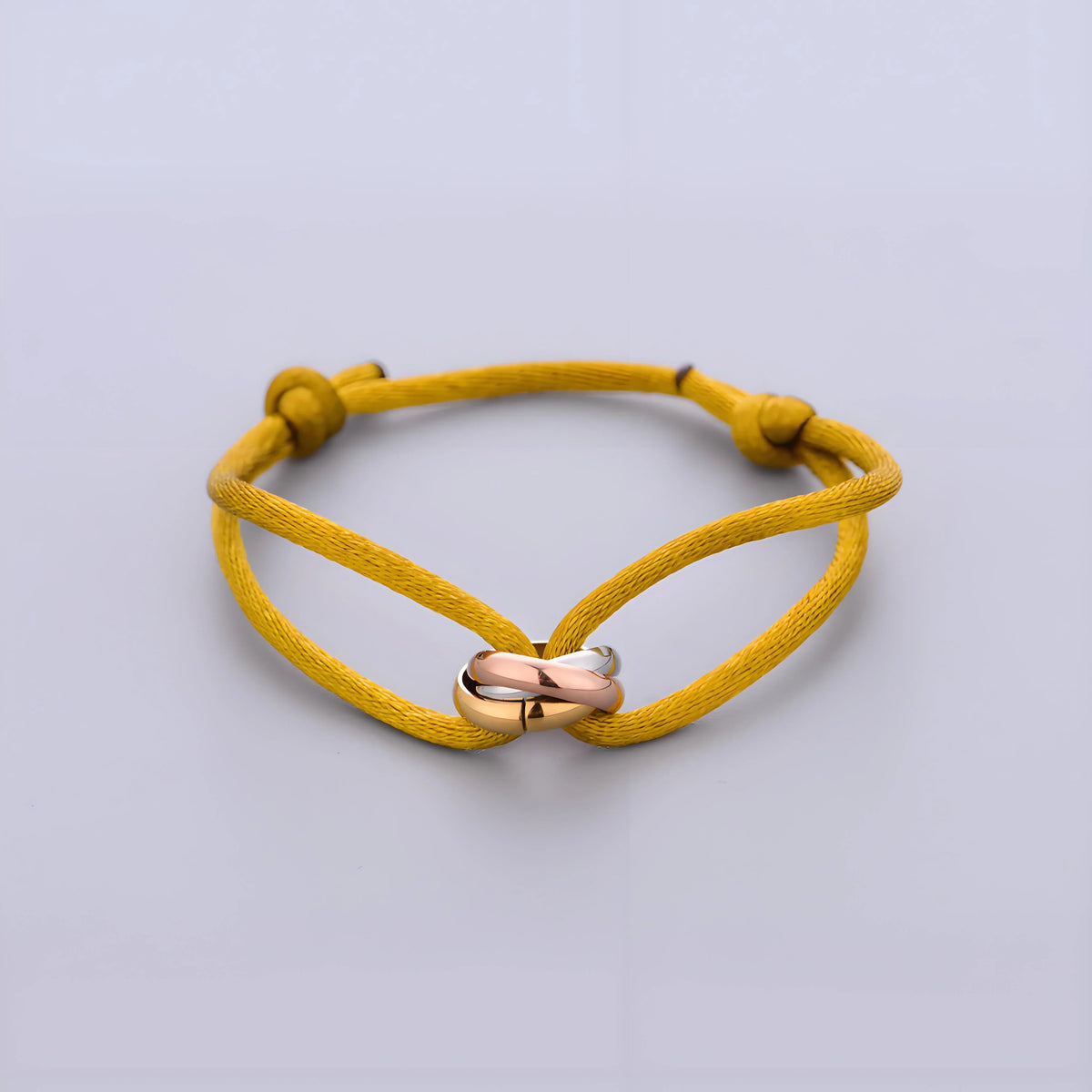 Trinity Bracelet Stainless Steel Circle Women's Bracelet Different Colors of Rope Classic Popular Tricolor GradientJewelry