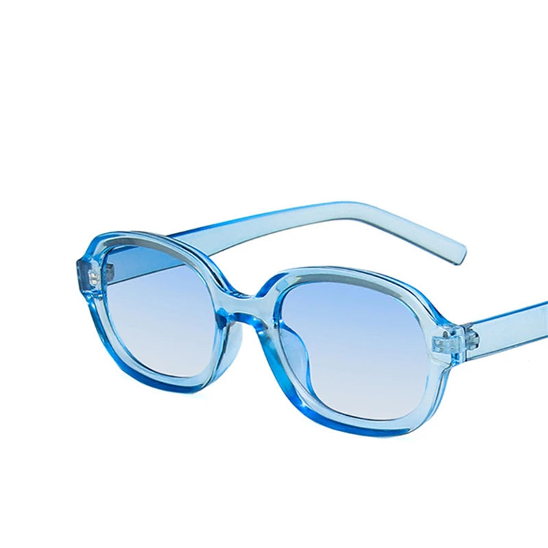 Oval Concave Vintage Sunglasses Women Fashion Design Retro Brand Sun Glasses Female Hip Hop Vintage Round Designer Oculos De Sol