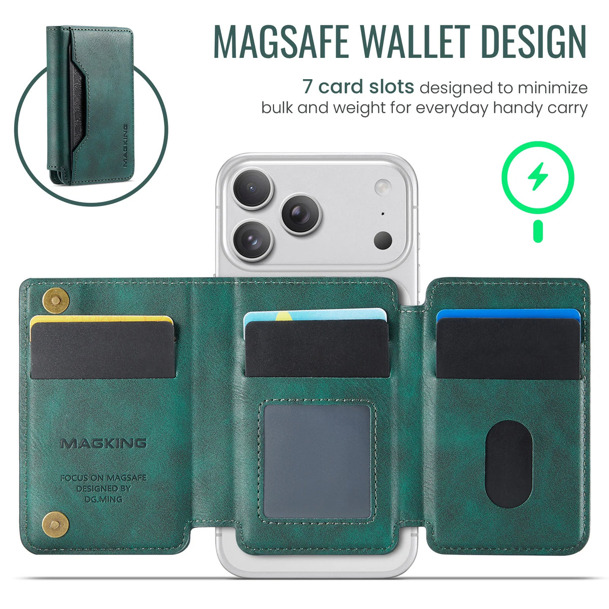 MagSafe Wallet RFID Blocking Magnetic Card Holder