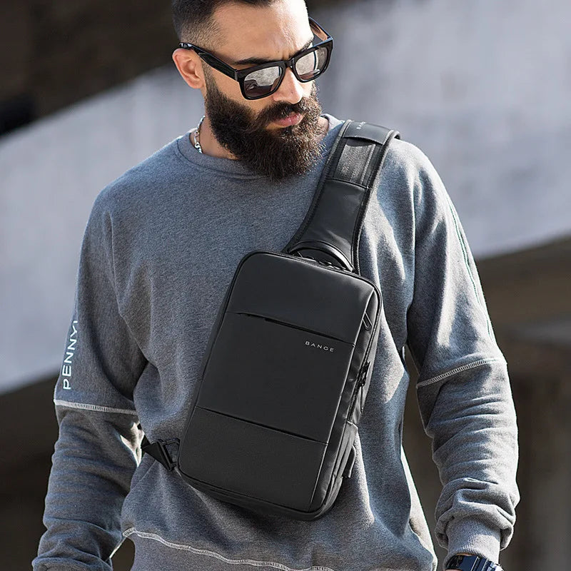 Fashion Men Travel Waterproof Leisure Business Chest Sports Packs Messenger Shoulder Sling Running Bag Men's Boys