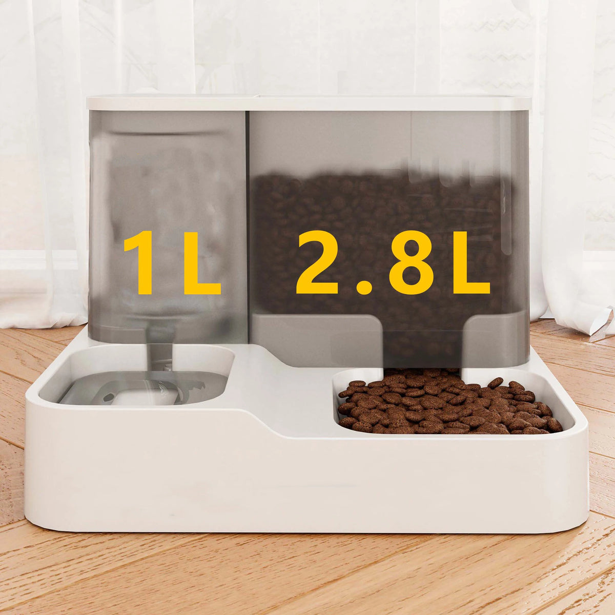Large Capacity Cat Automatic Feeder Water Dispenser Wet and Dry Separation Dog Food Container Drinking Water Bowl Pet Supplies