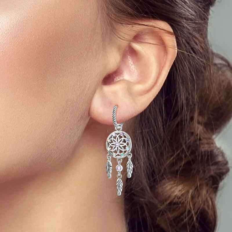 Original 925 Sterling Silver Women Hoop Earrings High Quality Shine Zircon U Shaped Classic Style Earring For Women Jewelry Gift