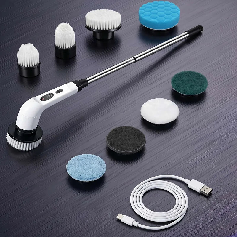 Household Cordless Spin Scrubber Multipurpose Cleaning Brush  Kitchen Gadgets Hair Brushes Bathroom Broom Toilet Electric Mops