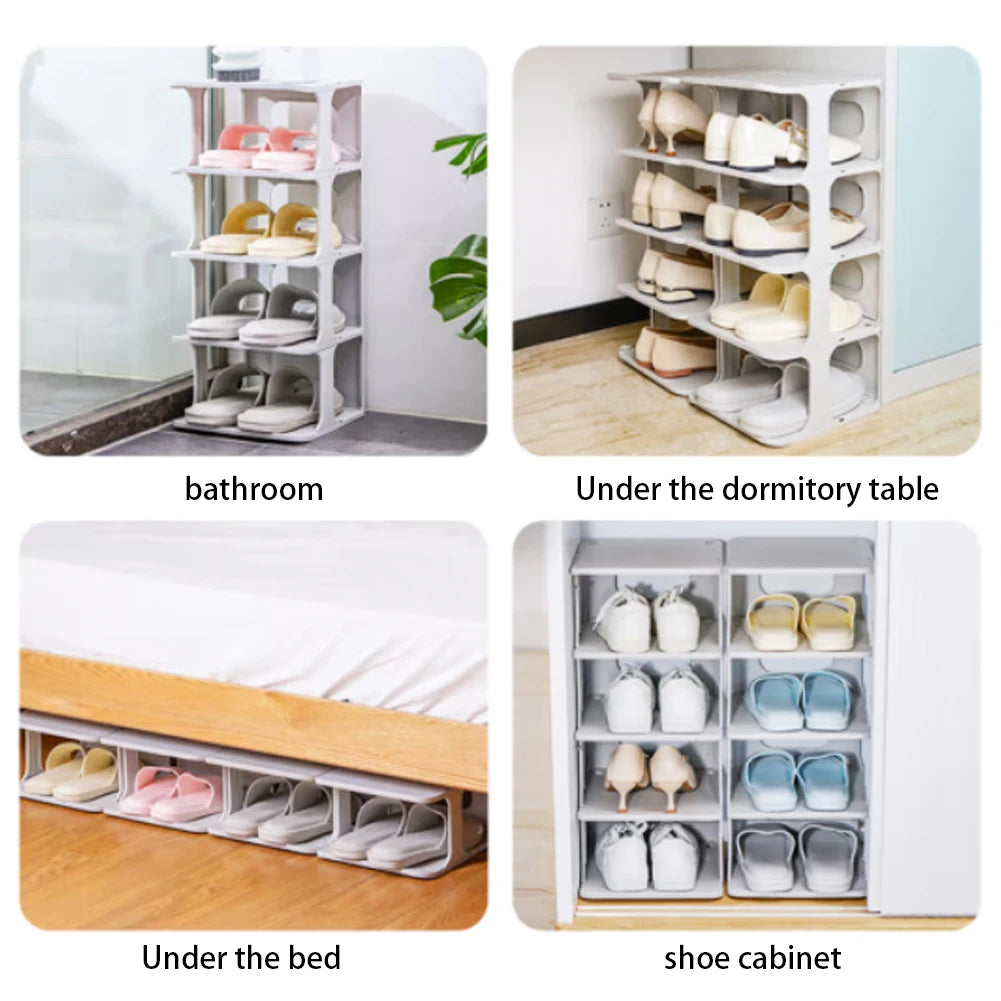 【Breeins】4/6-Tier Stackable Shoes Rack For Entryway Shoes Storage Organizer Shelf Home Decoration