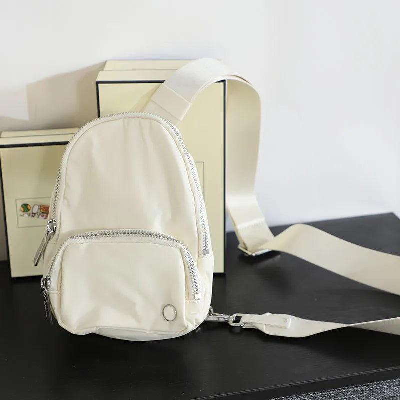 Adjustable Crossbody Chest Bag Travel Single Shoulder Bag Multifunctional Sling Bag Polyester Zipper Closure Casual Leisure