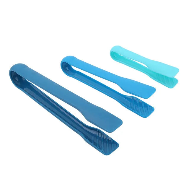 JCD 3pcs Plastics Food Tong Kitchen Tongs Non-slip Cooking Clip Clamp BBQ Salad Tools Grill Kitchen Accessories