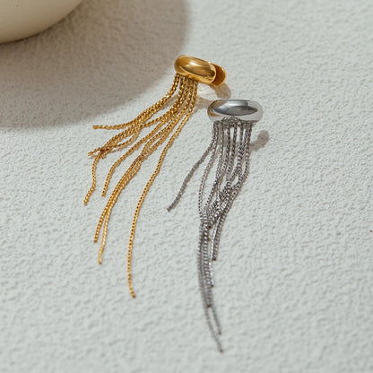 Long Tassel Drop Ear Clip – view 3