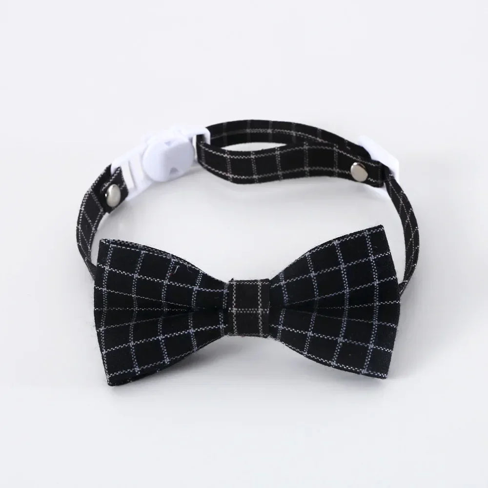 Breakaway Cat Collar with Bell Adjustable Kitten Cat Collars Cat Accessories Pet Supplies Puppy Bow Tie for Small Dogs