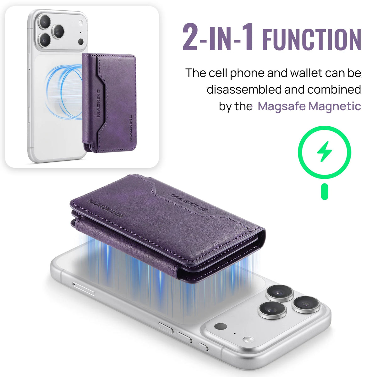 MagSafe Wallet RFID Blocking Magnetic Card Holder
