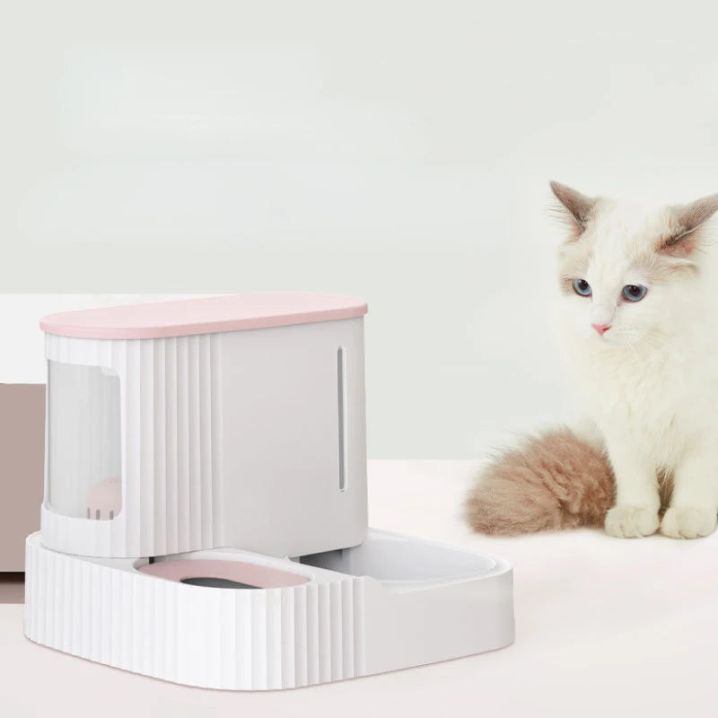 Large Capacity Cat Automatic Feeder Water Dispenser Wet and Dry Separation Dog Food Container Drinking Water Bowl Pet Supplies
