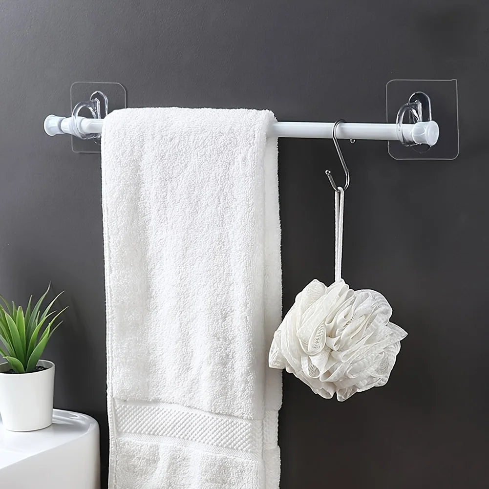 10pcs Easy-Install Adhesive Hook Set For Kitchen & Bathroom - No-Drill Wall Mount Hangers For Towels, Utensils, And More