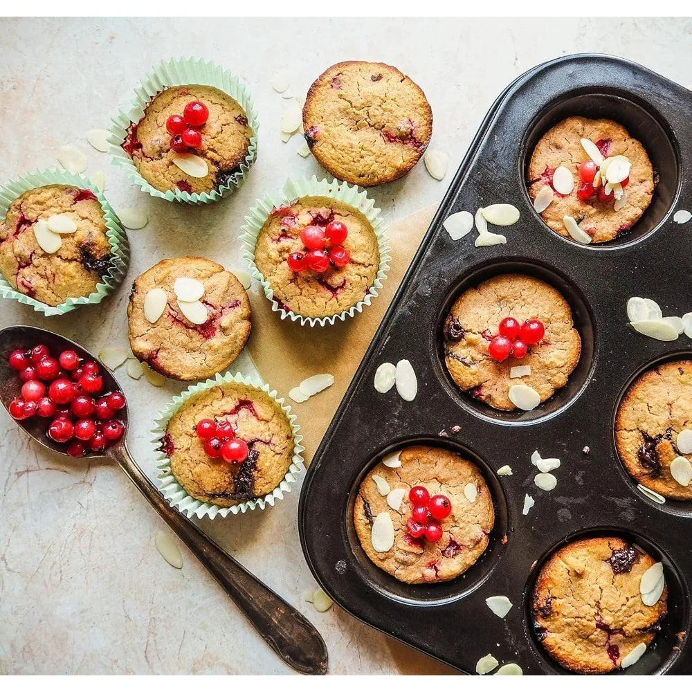 6/12 Cup Square Cupcake Baking Pan Easy To Clean Cupcake Mold Muffin Baking Pan Carbon Steel Baking Pan Non-stick Baking Pan