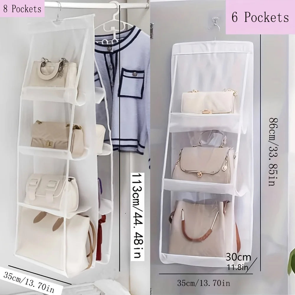 1 PC Saving Bag Organizer, Multi-Layer Hanging Handbag, Wardrobe, Wallet Organizer, Bag Storage Rack