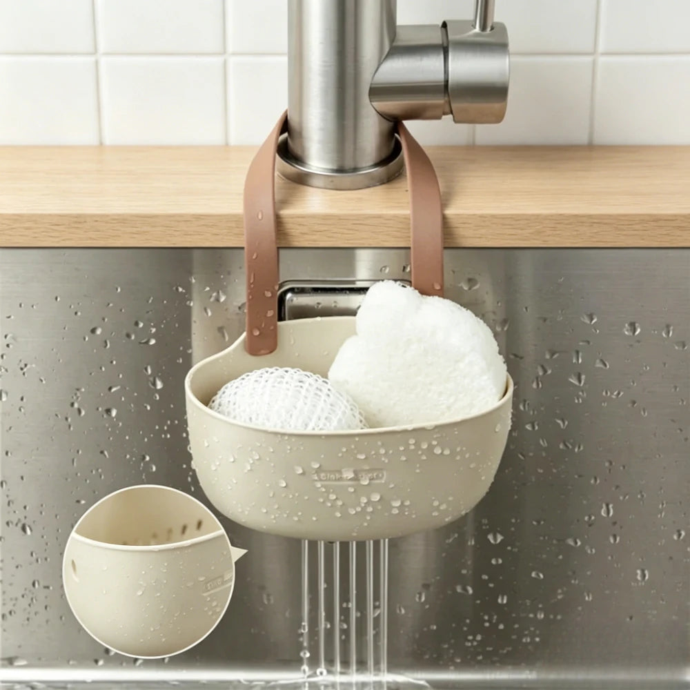 Kitchen Sink Holder Hanging Drain Basket - Soap Sponge Rack Faucet Holder - Kitchen Accessory New