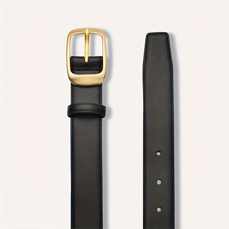 Women's Leather Belts For Jeans Ladies Strap Alloy Metal Pin Buckle Fashion Belt