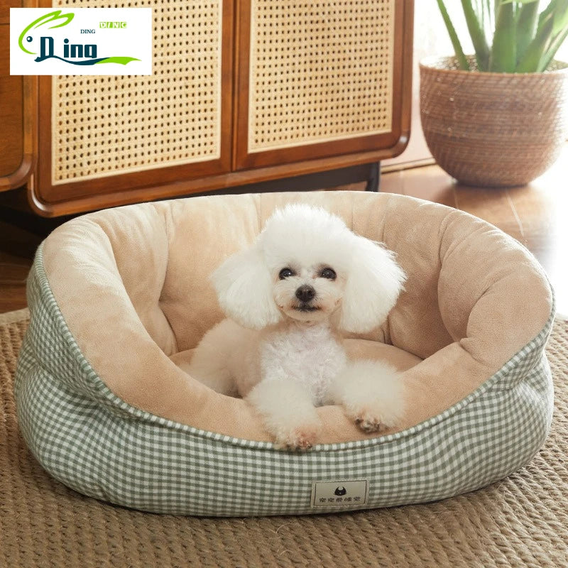 Bed for Dog Cat Pet Rotundity Plush Kennel Medium Small Dog Sofa Bed Cushion Pet Calming Dog Bed House Pet Supplies Winter