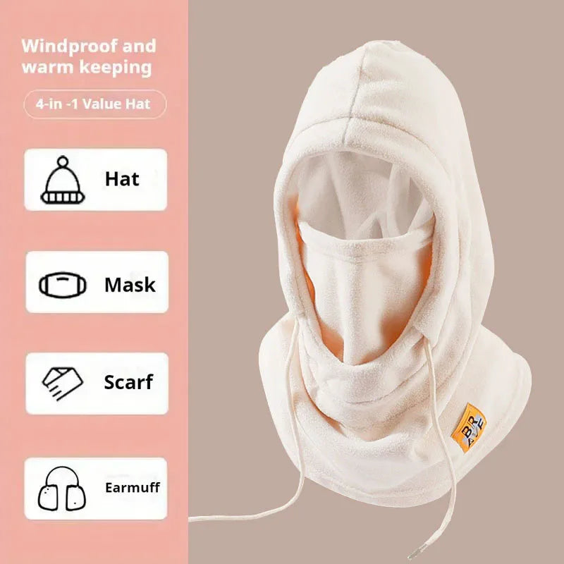 Winter Warm Hat with Mask and Neck Warmer 3-in-1 Windproof Balaclava for Men Women Masked Hat Cycling Cold Weather Protection