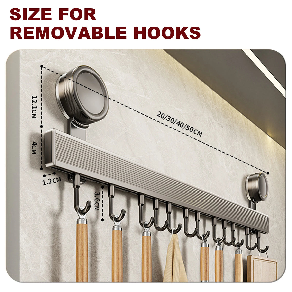 Multi-Purpose Suction Cup Hooks 6/8/10 Aluminum Bathroom Towel Rack Strong Load-Bearing White Grey Kitchen Storage Hook