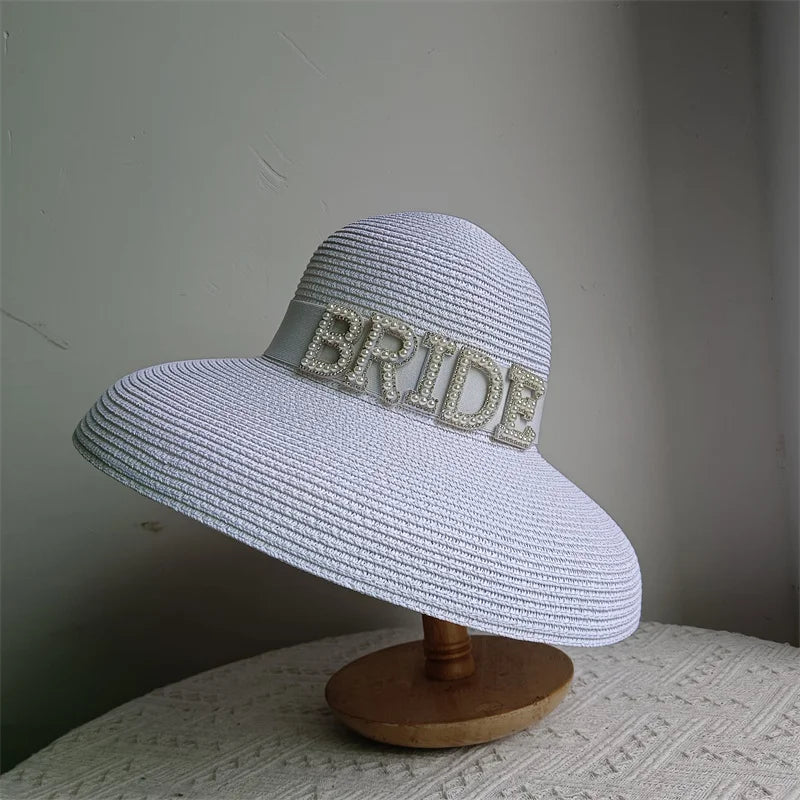 Bridal Malan Flower Style Cowboy Hat All Kinds of Hats for All Seasons Summer Beach Hat Elegant Cowboy Hat Pearl Accessories
