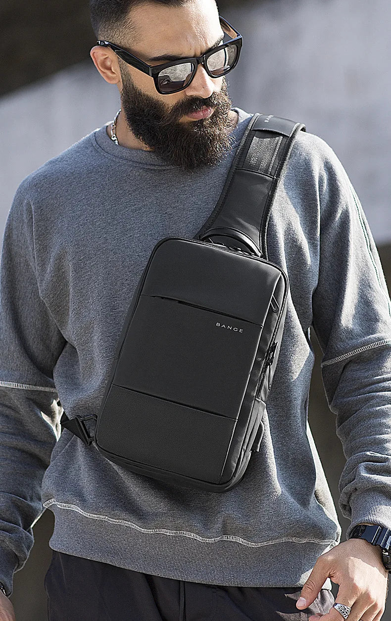 Fashion Men Travel Waterproof Leisure Business Chest Sports Packs Messenger Shoulder Sling Running Bag Men's Boys