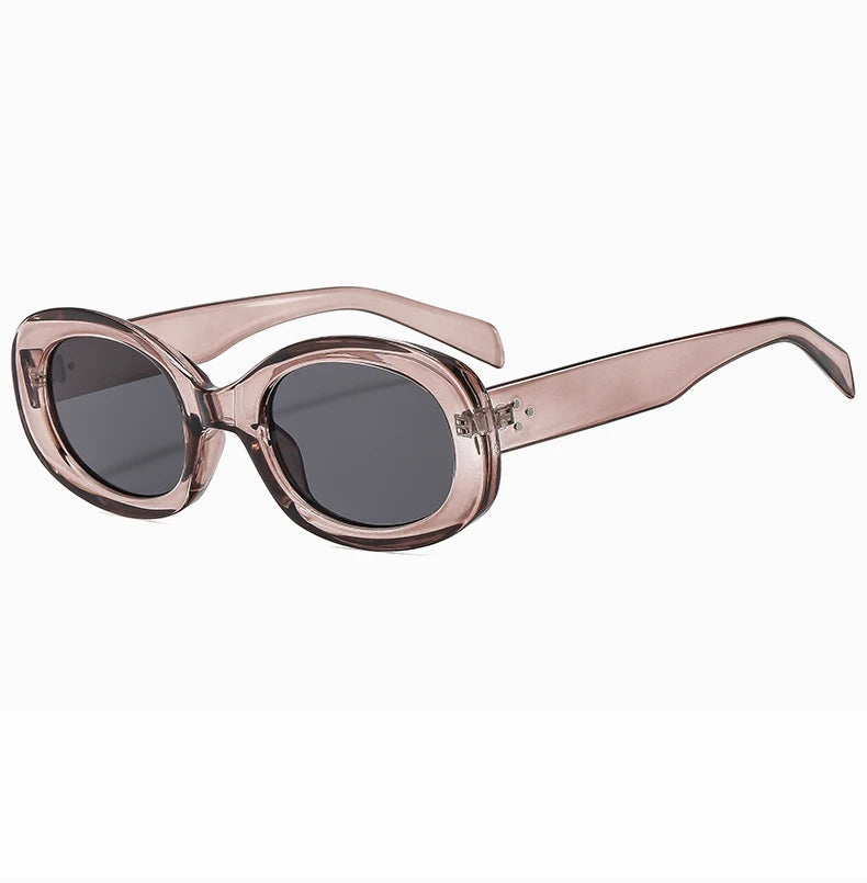 Versatile Fashion Sunglasses New Oval Frame Sun Glasses Retro Small Frame Eyeglasses Y2K Street Photo Glasses Female