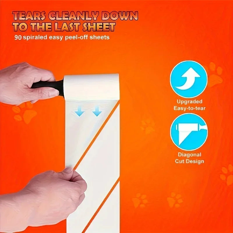 Ultra Sticky Lint Roller for Pet Hair – Removes Fur from Clothes, Furniture & Carpets – Strong Adhesive Cleaning Tool