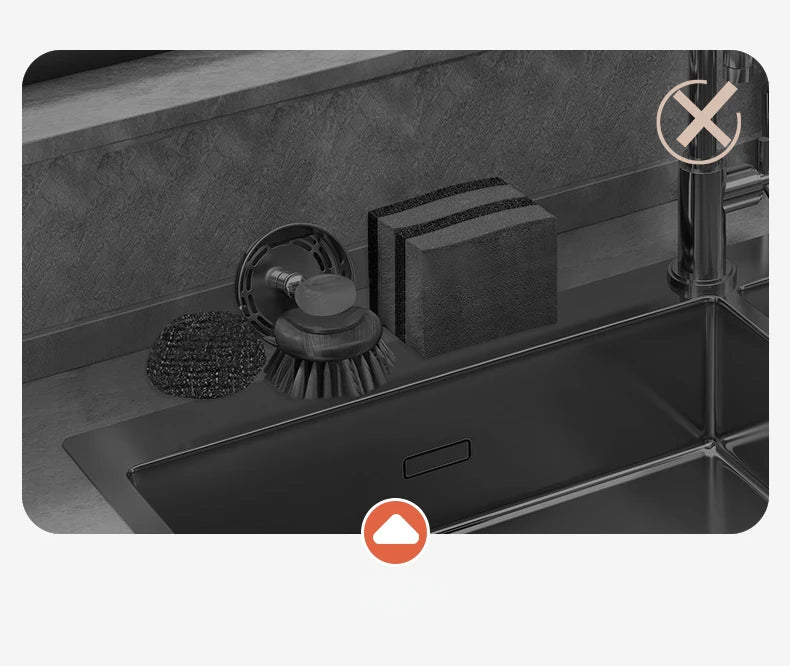 Kitchen sink draining rack, automatic drainage plastic storage rack, sink shelf, sponge and soap rack, towel rack
