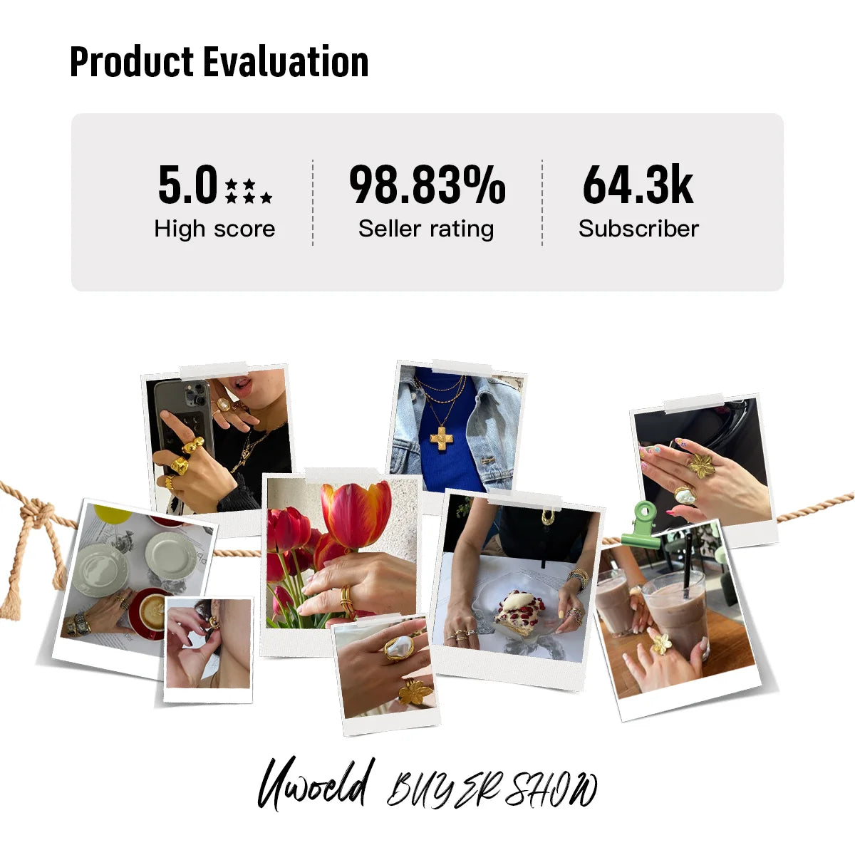 Uworld Simple Classic 18K Gold Color Plated Stainless Steel White Water Rhinestone Lightning Pendant Necklace Stackable Chain Ne