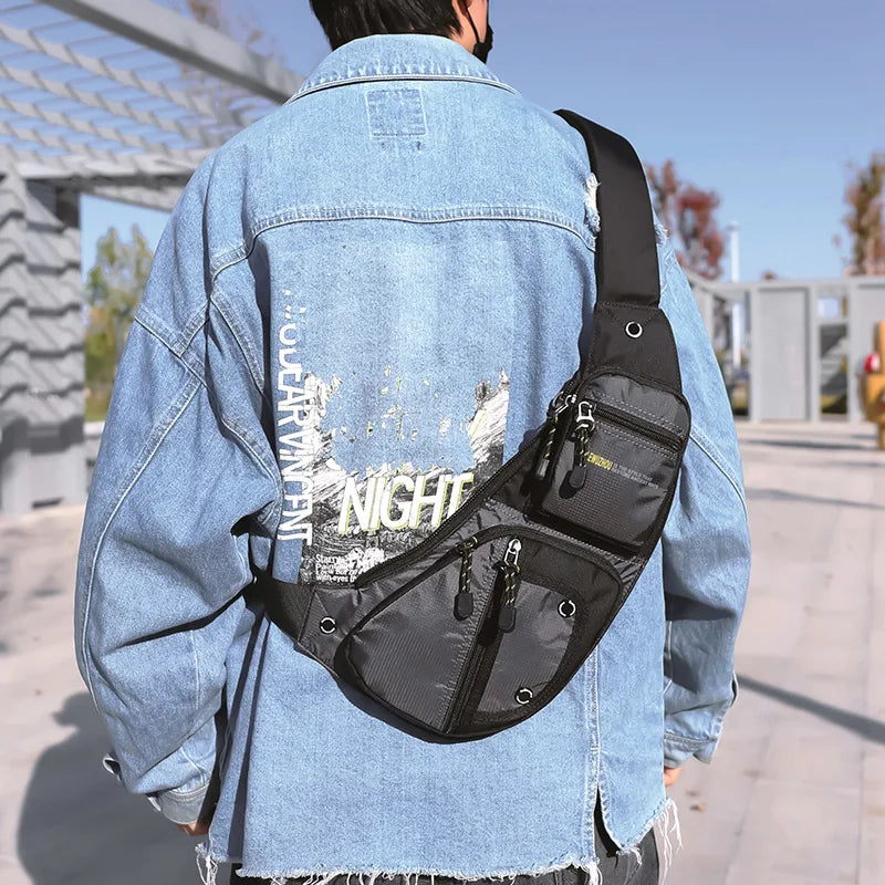 2026 New Oxford Cloth Men's Crossbody Bag Casual Single Shoulder Bag Fashion Street Style Backpack Leisure Chest Bag for Men