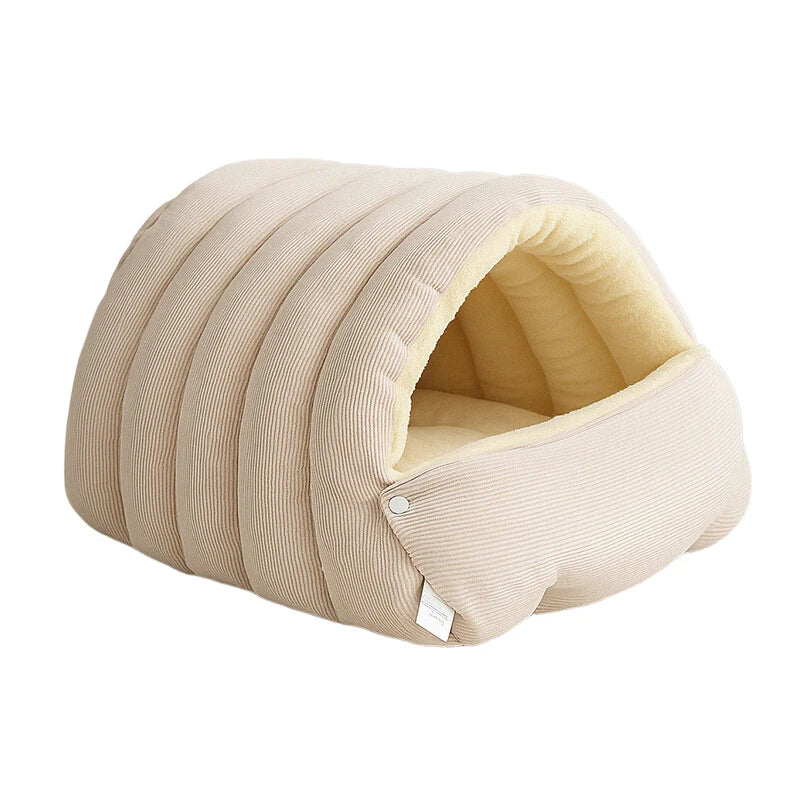 Plush Cat Bed Warm Pet House Thickening Warmth Comfort Soft Winter Kittens Sleeping Beds Cat Cave For Pet Warmth Pet Supplies