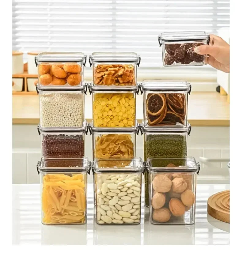 1PC Grain Sealed Jar Coarse Cereals Storage Box Waterproof Refrigerator Fresh-keeping Box Large Capacity Kitchen Organizer Case