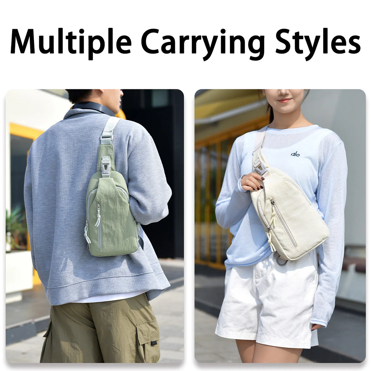 Hot Models Of Men And Women With The Same Models Of Casual Cross-body Bag, Large-capacity Nylon Chest Bag, Commuting, Travel