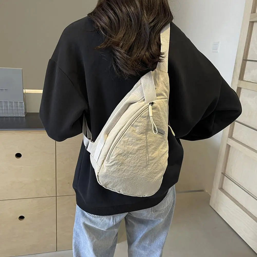 Unisex Sports Casual Crossbody Bag Fashionable Large-capacity Cycling Bag  Chest Bag Portable Shoulder Bag Sporty Phone Bag