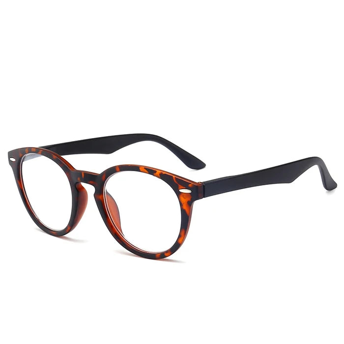 Retro Leopard Oval Frame Reading Glasses For Men&Women Clear Lens Presbyopia Eyeglasses Eyewear With Diopter+1.0 to 4.0
